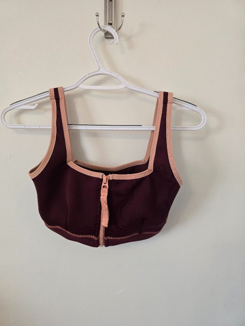 front closing sports bra